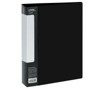Папка на 2-х кольцах 40 мм СТАММ А4, 700мкм, Стандарт"черная