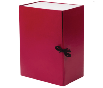 Папка-короб архивный 150 мм с завязками, Brauberg, бордовый бумвинил