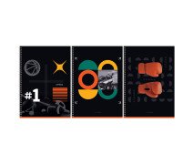 Тетрадь 96л., А4, клетка, на гребне BG "Sport format", soft-touch ламинация