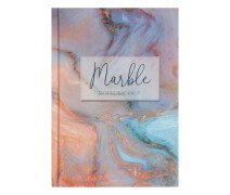 Блокнот А6 40л в клетку Marble, твёрдая обложка, глянцевая ламинация, блок офсет