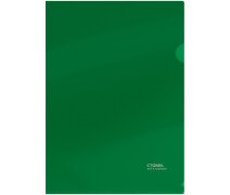 Уголок пластиковый А4 180 мкм, СТАММ, пластик, непрозрачная, зеленая