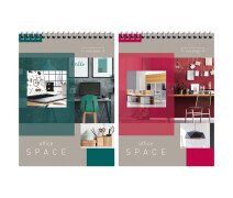 Блокнот А5 60л ARTSPACE "Офис. Office space", спираль, клетка, твердая подложка