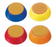 Подушка увлажняющая СТАММ, с губкой, круглая, ассорти