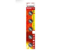 Батарейки CR2450 литиевые SONNEN Lithium, "таблетки, дисковые, кнопочные", КОМПЛЕКТ 5 шт., блистер