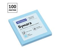 Блок для записи  OfficeSpace 76*76мм, 100л., голубой