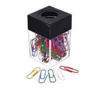 Скрепочница квадратная с магнитом прозрачная пластик