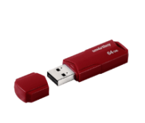 Память Smart Buy "Clue" 64GB, USB 2.0 Flash Drive, бордовый