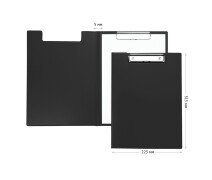 Планшет А4 пластик OfficeSpace черный с крышкой