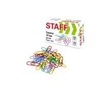 Скрепки 28 мм, цветные, 70 штук STAFF