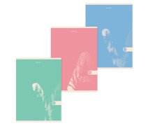 Тетрадь А4 48 л., BRAUBERG, скоба, клетка, обложка картон, "PASTEL"