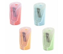 Точилка BRAUBERG "CELL PASTEL" с контейнером пастельные цвета ассорти