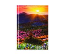 Тетрадь 120 листов  А5  в клетку Времена года. Лето,в твердой обложке