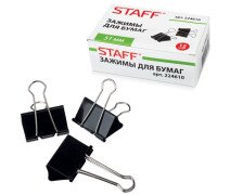 Зажим для бумаг 51 мм STAFF черный, 1шт