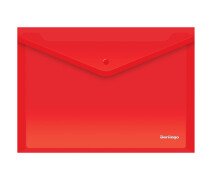 Папка-конверт на кнопке А4 непрозрачная Berlingo, красная 180 мкм