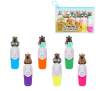 Набор текстовыделителей с топперами 6 ЦВЕТОВ НЕОН, "КАПИБАРЫ", линия 1-4 мм, FUNSTER (ФАНСТЕР)