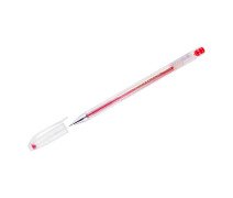 Ручка гелевая 0,5 мм, Crown "Hi-Jell", цвет красный