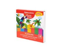 Пластилин классический BRAUBERG "МАГИЯ ЦВЕТА NEW", 12 цветов, 240 г, стек, ВЫСШЕЕ КАЧЕСТВО