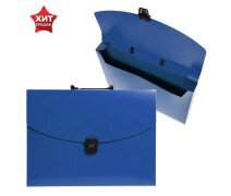 Папка-портфель А4  1 отделение, 700 мкм, Calligrata, до 300 листов, синяя