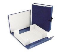 Папка-короб архивный 10 см Attache с завязками синий