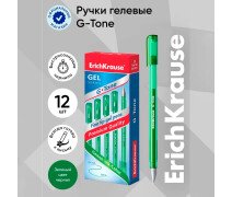 Ручка гелевая 0,5 мм,  G-Tone, чернила зелёные
