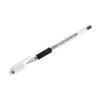 Ручка гелевая 0,5 мм, Crown, "Hi-Jell Grip" черная, грип