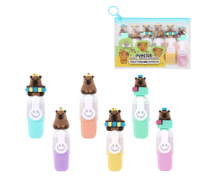 Набор текстовыделителей с топперами 6 ЦВЕТОВ ПАСТЕЛЬ, "КАПИБАРЫ", линия 1-4 мм, FUNSTER (ФАНСТЕР)