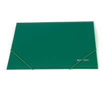 Папка на резинке А4 35 мм пластиковая, Brauberg, цвет зеленый