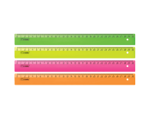 Линейка 30 см СТАММ пластиковая, цветная