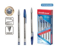Ручка гелевая ErichKrause R-301 Classic Gel Stick, узел 0.5 мм, чернила синие