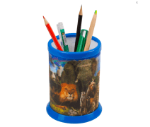 Подставка-стакан Brauberg 3D эффект "Дикие животные"