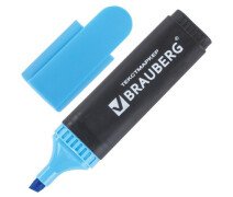 Маркер текстовый Brauberg Contract 1-5 мм голубой, скошенный наконечник