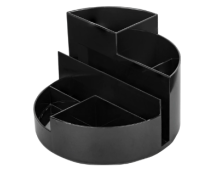 Подставка-органайзер BRAUBERG DELTA, 6 отделений, 130х130х90 мм, черная