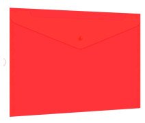 Папка-конверт на кнопке 150 мм, А4, BRAUBERG "UNIVERSAL", до 100 листов, красная
