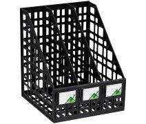 Лоток вертикальный СТАММ, сборный, 3 отделения, черный