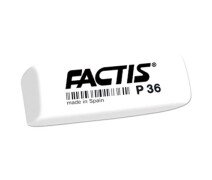 Ластик 56*20*9 мм FACTIS P 36 (Испания)  белый прямоугольный скошенные края