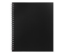 Тетрадь А5 48 л.клетка. Calligrata, пластиковая обложка, черная. на гребне