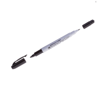 Маркер перманентный 2мм/1мм Crown двухсторонний "Multi Marker Twin" черный, пулевидный