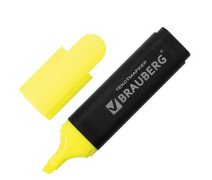 Маркер текстовый Brauberg Contract 1-5 мм желтый, скошенный наконечник