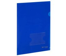 Уголок пластиковый А4 180 мкм BRAUBERG EXTRA синяя