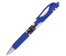 Ручка гелевая 0,7 мм, Brauberg, "Black Jack", цвет синий, автоматическая, трехгранная