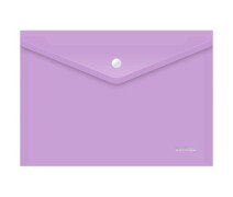 Папка-конверт на кнопке А4 прозрачная Berlingo, фиолетовая 180 мкм