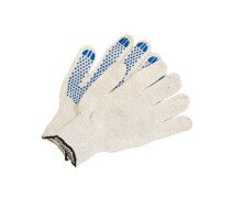 Перчатки х/б с крошкой ПВХ белые