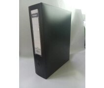 Папка архивный короб 80мм X8CM пластик на кнопке Tranbo черный