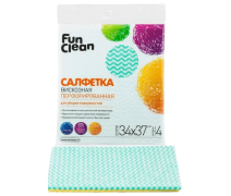 Салфетка бытовая "Fun Clean" вискоза 34*37 см, 4 шт