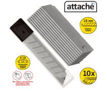 Запасные лезвия для канц ножей 18 мм Attache,10 шт