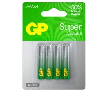 Батарейка AAA GP Super G-Tech (LR03) 24A алкалиновая,4 шт, блистер