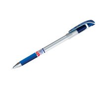 Ручка шариковая 0,7 мм,Berlingo "Silk Touch 2000" синяя,  игольчатый стержень, грип