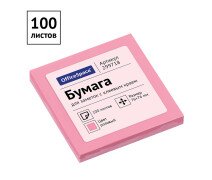 Блок для записи 76*76мм, 100л.,OfficeSpace розовый