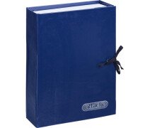 Папка-короб архивный  7 см Attache с завязками синий