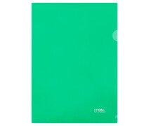 Уголок пластиковый А4 180 мкм, СТАММ, пластик, прозрачная, зеленая